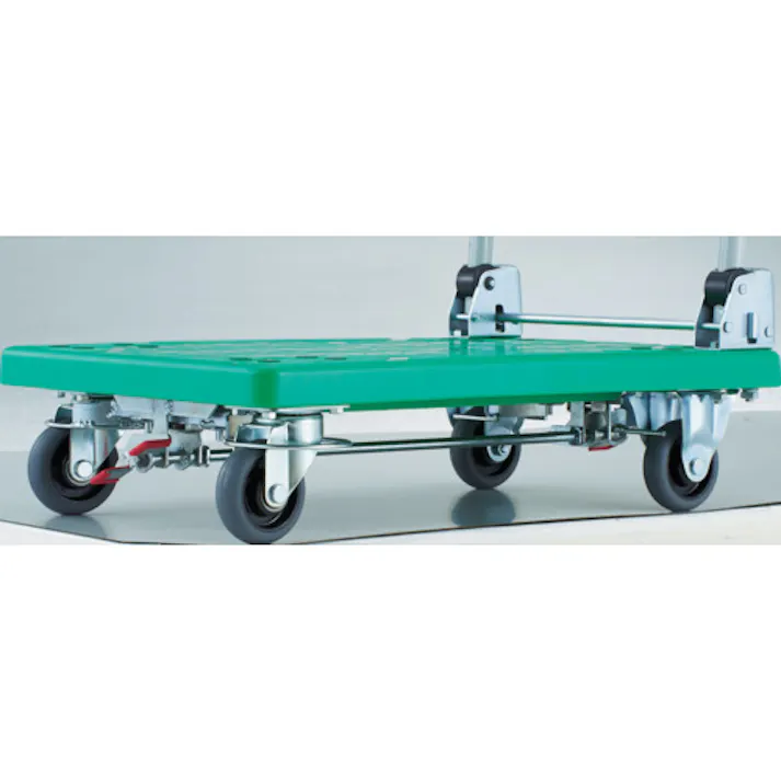 【CAINZ-DASH】トラスコ中山 樹脂台車 グランカート 折畳 4輪リングストッパー付 TP-801JKRS-4【別送品】