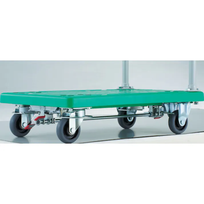 【CAINZ-DASH】トラスコ中山 樹脂製運搬車 グランカート 固定 4輪リングストッパー付 均等荷重300kg TP-802JKRS-4【別送品】