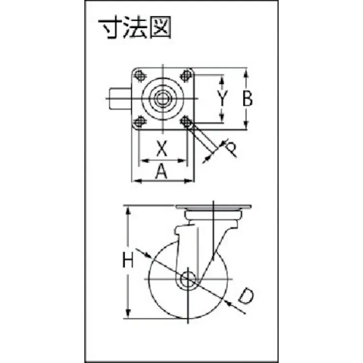 【CAINZ-DASH】トラスコ中山 ナイロンホイールウレタンキャスター ステン金具 自在 Φ150 TYSGUJ-150【別送品】