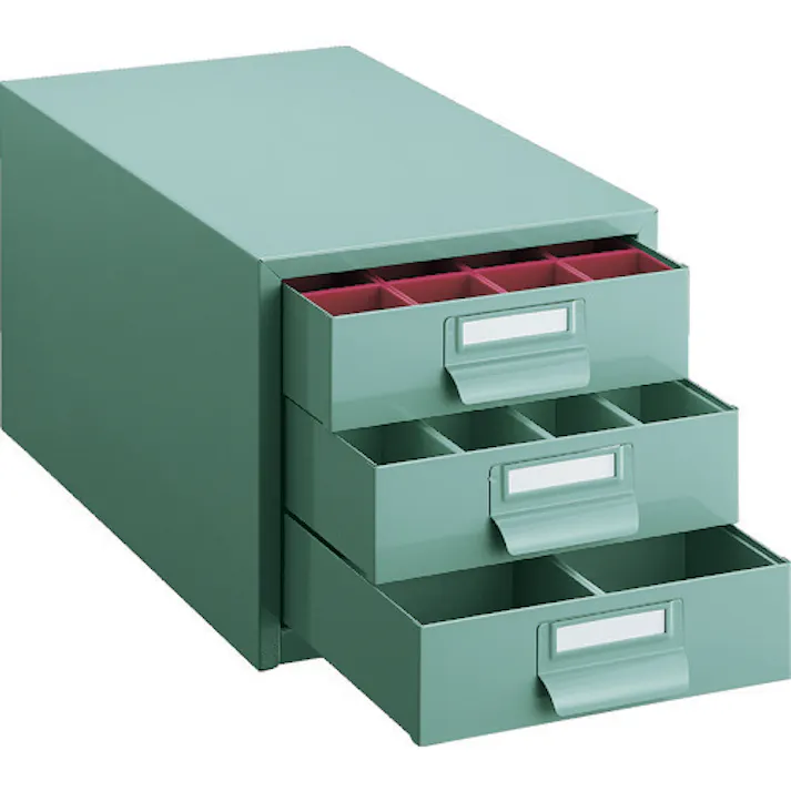 【CAINZ-DASH】トラスコ中山 ツールケース 233X410XH222 引出3段 プラボックス付 PT-36CN【別送品】