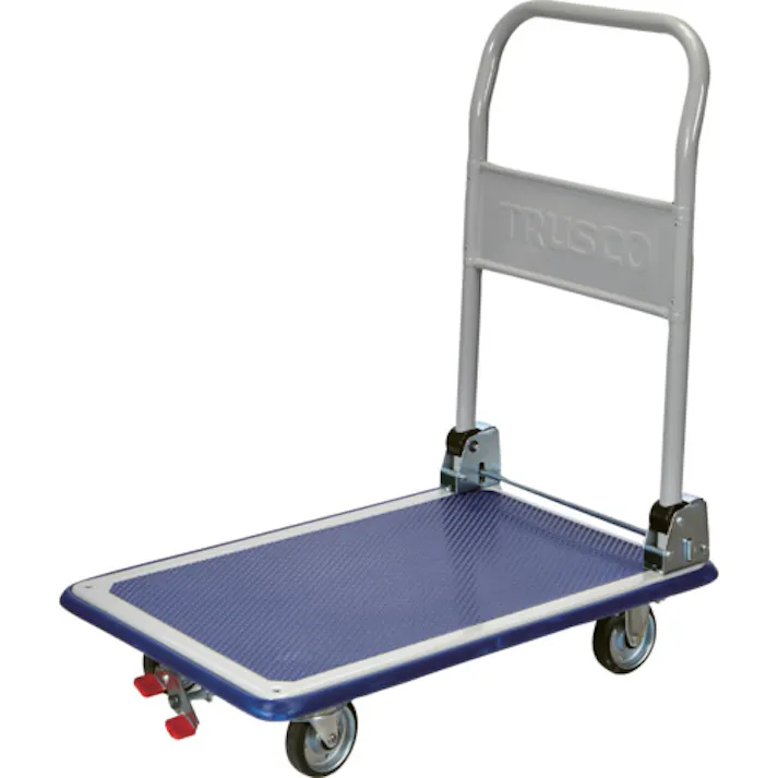 【CAINZ-DASH】トラスコ中山 プレス製台車 ドンキーカート 折畳 4輪リングストッパー付 101NJKRS-4【別送品】