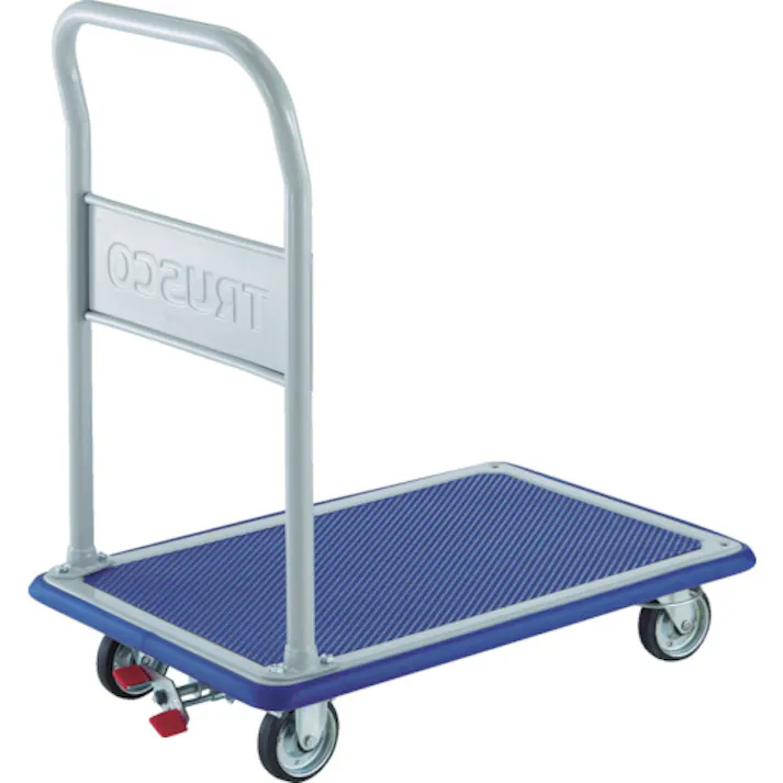 【CAINZ-DASH】トラスコ中山 プレス製台車 ドンキーカート 折畳 4輪リングストッパー付 201NJKRS-4【別送品】