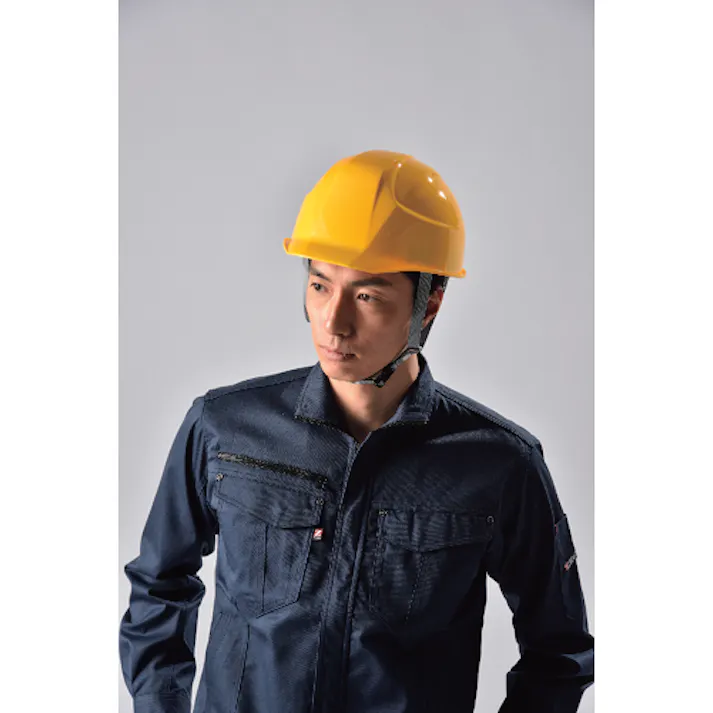 【CAINZ-DASH】トラスコ中山 超軽量ヘルメット“軽帽” 通気孔付 イエロー TD-AA17V-Y【別送品】