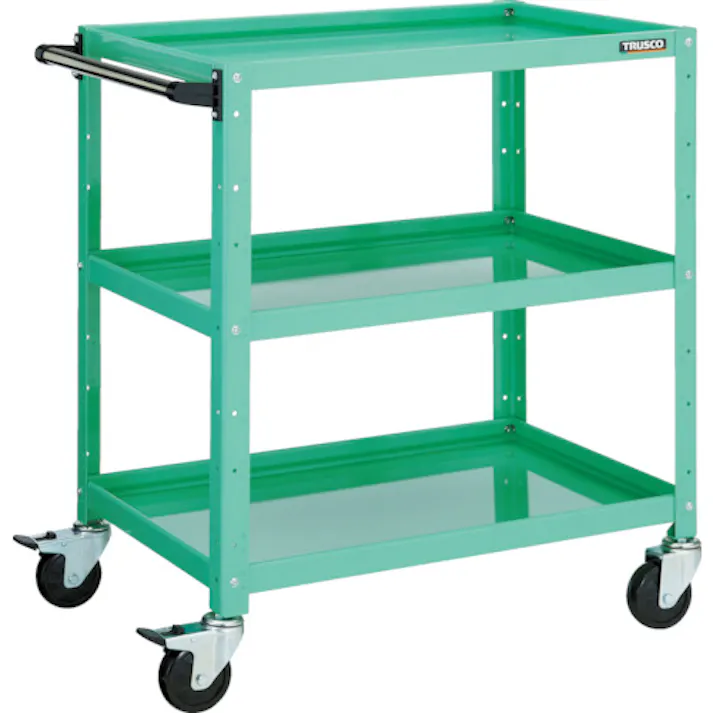 【CAINZ-DASH】トラスコ中山 ツールワゴン バーディワゴン 900X600XH600 2段 ヤンググリーン BDW-692D-YG【別送品】