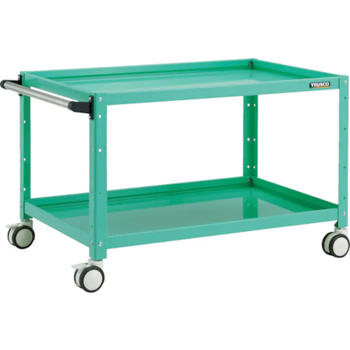 【CAINZ-DASH】トラスコ中山 ツールワゴン バーディワゴン 900X600XH600 2段 ヤンググリーン BDW-692D-YG【別送品】