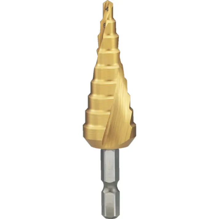 【CAINZ-DASH】トラスコ中山 六角軸ステップドリル 2枚刃チタンコーティング 4~20mm TSDSC20【別送品】