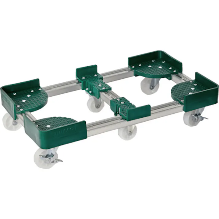 【CAINZ-DASH】トラスコ中山 伸縮式コンテナ台車 内寸400-500X600-700 ストッパー付 FCD6-4060-S【別送品】