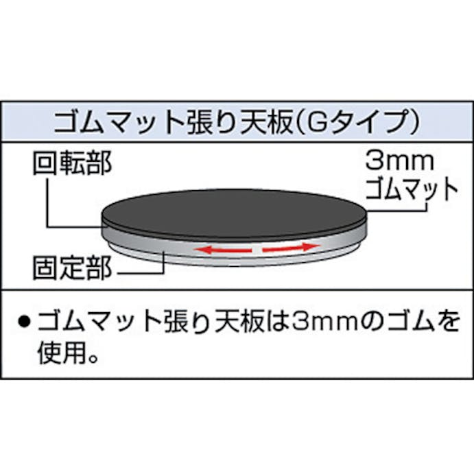 【CAINZ-DASH】トラスコ中山 回転台　５０Ｋｇ型　Φ３００　ゴムマット張り天板 TC30-05G【別送品】