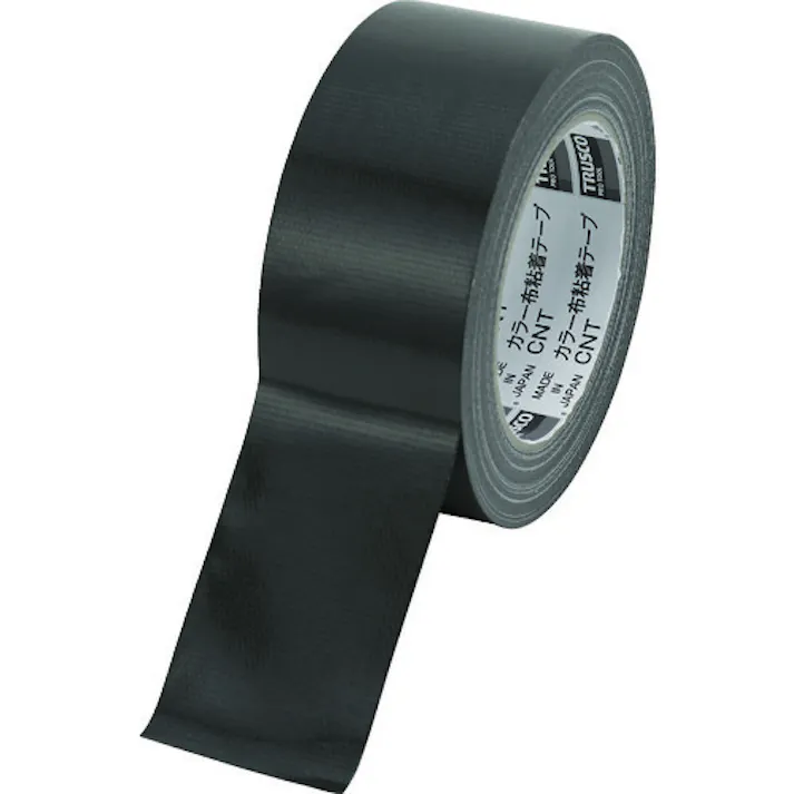 【CAINZ-DASH】トラスコ中山 カラー布粘着テープ 幅50mm長さ25m ブラック CNT-5025-BK【別送品】