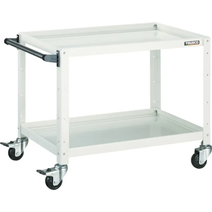 【CAINZ-DASH】トラスコ中山 ツールワゴン バーディワゴン 750X500XH600 2段 ホワイト BDW-672-W【別送品】