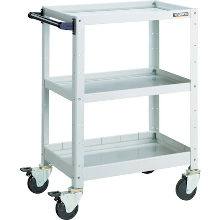 【CAINZ-DASH】トラスコ中山 ツールワゴン バーディワゴン 600X400XH880 浅2深1段 ヤンググリーン BDW-963F1-YG【別送品】