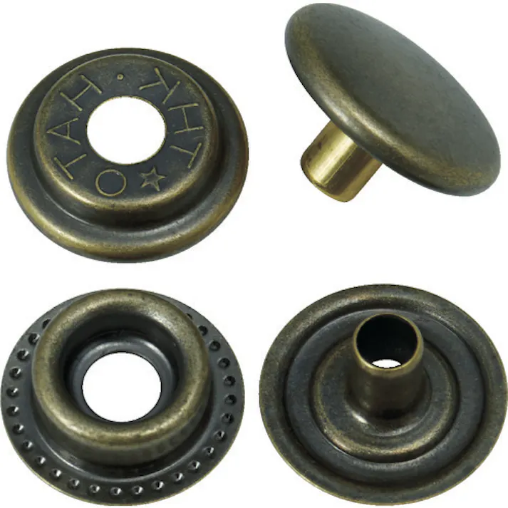 【CAINZ-DASH】トラスコ中山 ハトメボタン 金ブロンズメッキ 15mm 10組入り P-THB15-GBM【別送品】