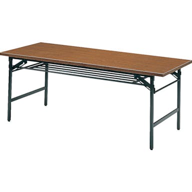 【CAINZ-DASH】トラスコ中山 折りたたみ会議テーブル　１２００Ｘ４５０ＸＨ７００　チーク【別送品】