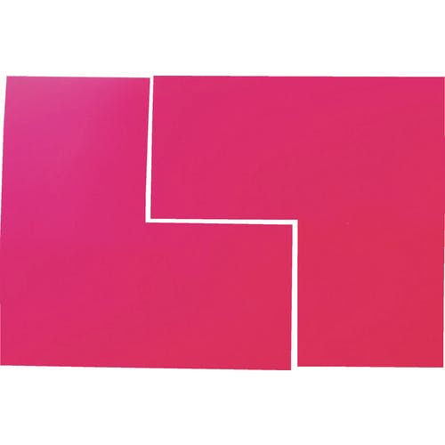 【CAINZ-DASH】トラスコ中山 蛍光Ｌ字シール　ピンク　１シート２枚入　５０ｘ１００ｘ１００ FLL502-P【別送品】