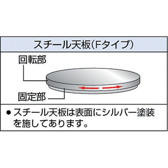 【CAINZ-DASH】トラスコ中山 回転台　１００Ｋｇ型　Φ４００　スチール天板 TC40-10F【別送品】