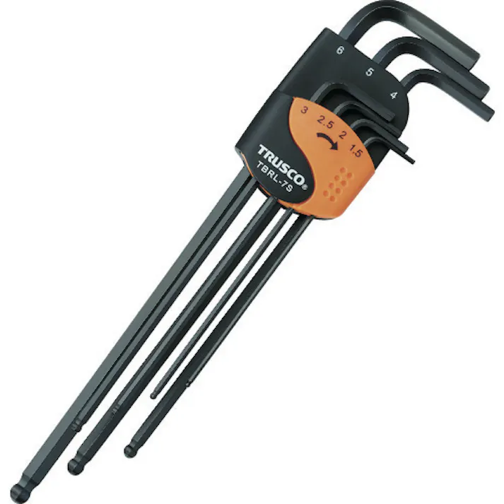 【CAINZ-DASH】トラスコ中山 ボールポイント六角棒レンチセット ロングタイプ 7本組 TBRL-7S【別送品】