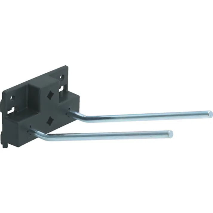 【CAINZ-DASH】トラスコ中山 パンチングパネル用フックバー 傾斜2本タイプ B型ベース PFB-15W【別送品】