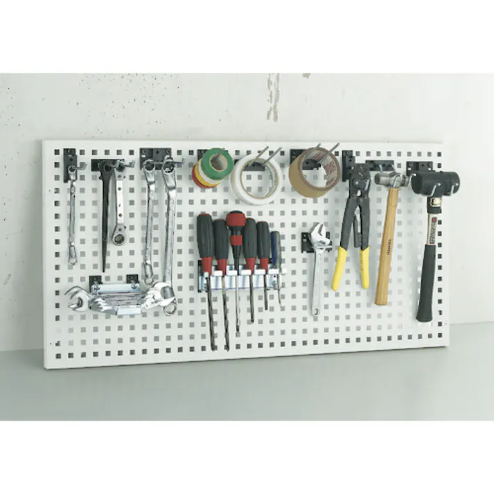 【CAINZ-DASH】トラスコ中山 パンチングパネル用クランクフック 2本タイプ B型ベース PFB-20W【別送品】