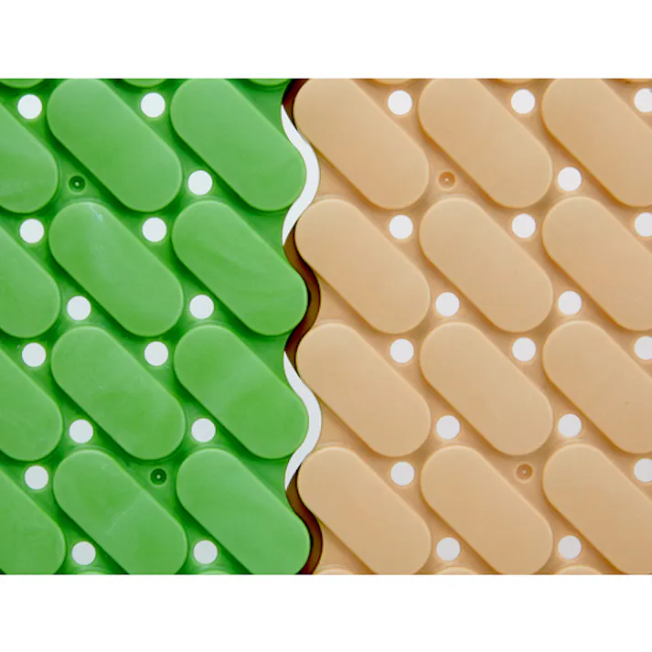 【CAINZ-DASH】トラスコ中山 抗菌・防炎ジョイントスノコ 素足用 グリーン TJSS15-GN【別送品】