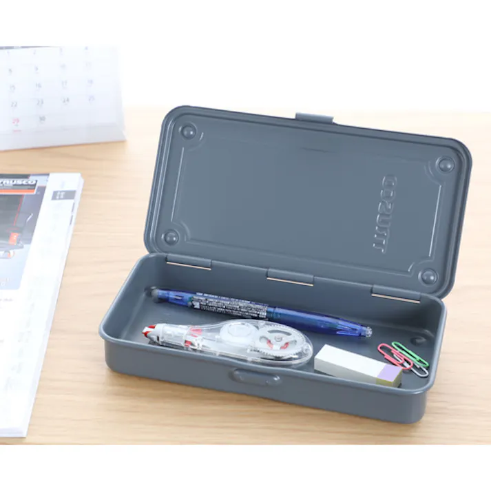 【CAINZ-DASH】トラスコ中山 トランク型工具箱 203X109X35 ブルー T-19【別送品】