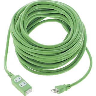 【CAINZ-DASH】トラスコ中山 ソフトタイププラグ 3個口タップ型 20m グリーン TRIS15-203-GN【別送品】