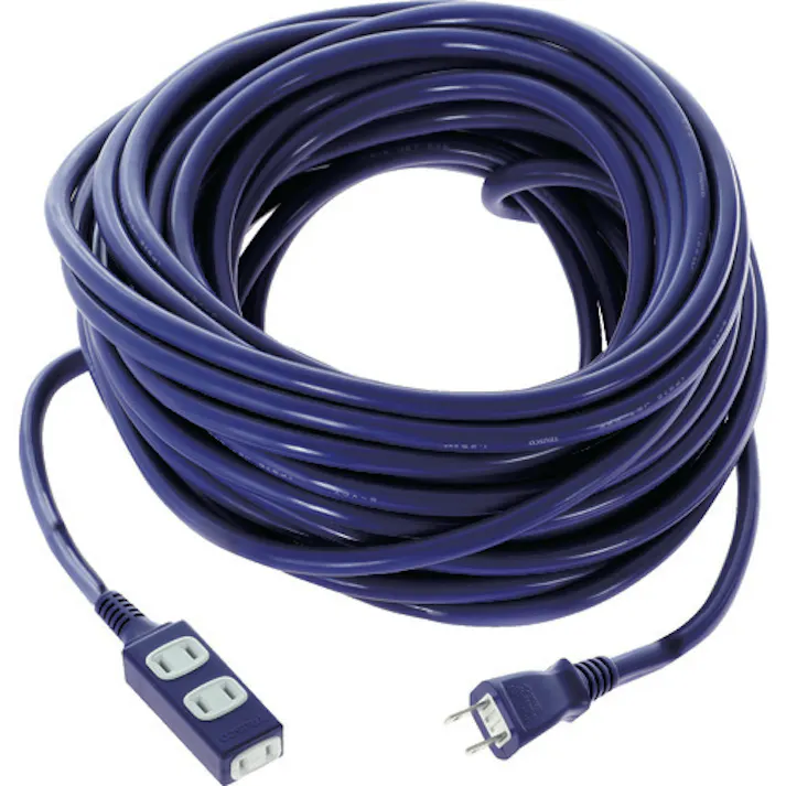 【CAINZ-DASH】トラスコ中山 ソフトタイププラグ 3個口タップ型 20m バイオレット TRIS15-203-VI【別送品】