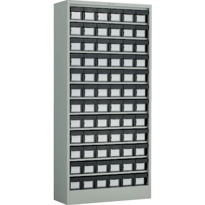 【CAINZ-DASH】トラスコ中山 コンテナラックケース バンラックケース L型 導電引出小X72個 H1790 D611L-72S【別送品】