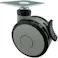 【CAINZ-DASH】トラスコ中山 プレート式双輪キャスター エラストマ-車輪 自在ストッパー付 Φ100 TPWES-100【別送品】