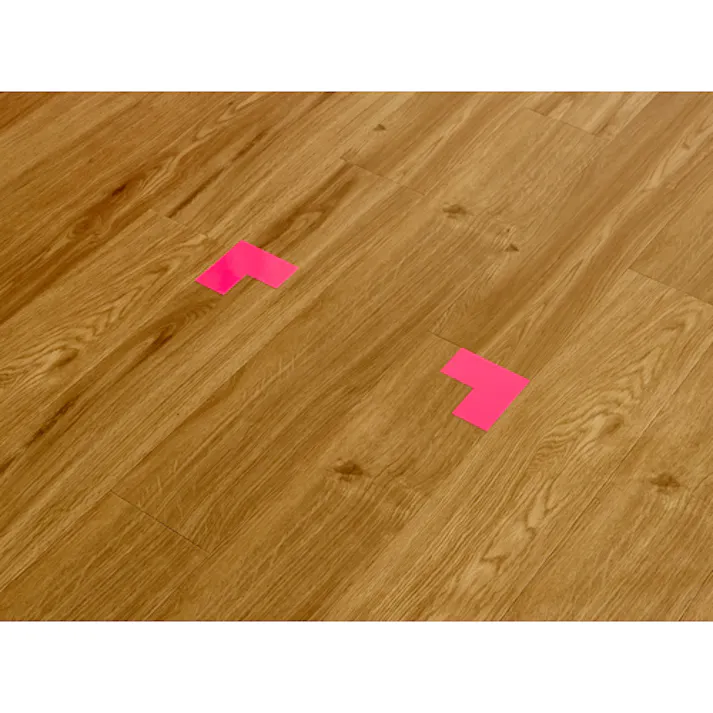 【CAINZ-DASH】トラスコ中山 蛍光L字シール イエロー 1シート2枚入 50x100x100 FLL502-Y【別送品】