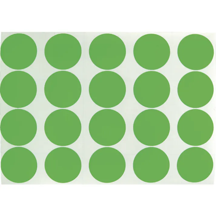 【CAINZ-DASH】トラスコ中山 蛍光ドットシール 50Φ グリーン 1シート20個入 FRL5020-GN【別送品】