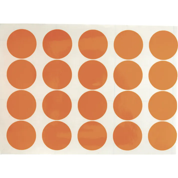 【CAINZ-DASH】トラスコ中山 蛍光ドットシール 50Φ オレンジ 1シート20個入 FRL5020-O【別送品】