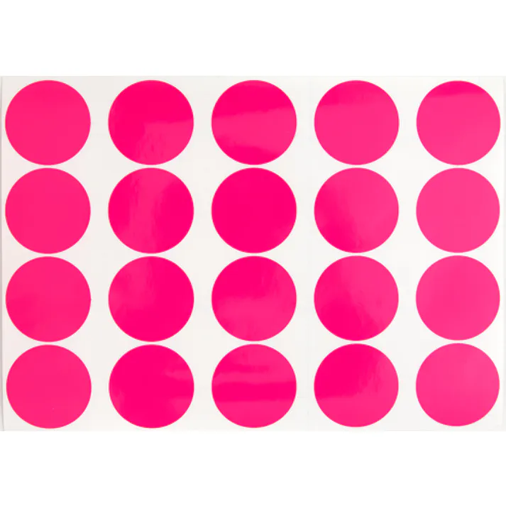 【CAINZ-DASH】トラスコ中山 蛍光ドットシール 50Φ ピンク 1シート20個入 FRL5020-P【別送品】