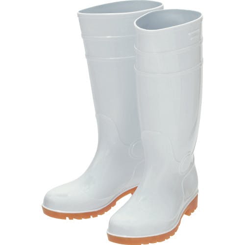 【CAINZ-DASH】トラスコ中山 鉄先芯入ＰＶＣ耐油長靴　２７．０ＣＭ　ホワイト ORSB270-W【別送品】