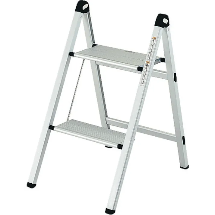 【CAINZ-DASH】トラスコ中山 薄型幅広踏台(片側昇降タイプ) 2段 高さ520mm TAU-2UF【別送品】