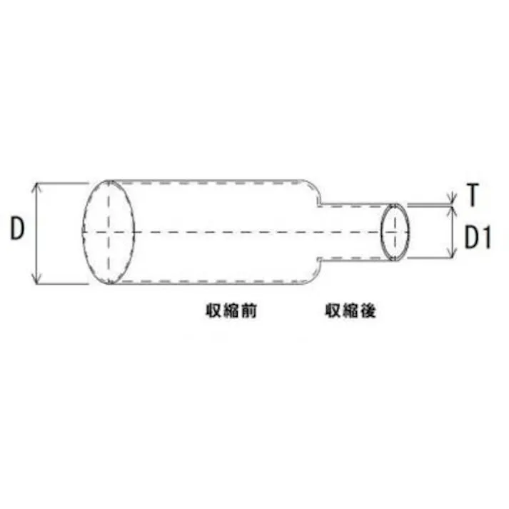 【CAINZ-DASH】トラスコ中山 耐熱200℃収縮チューブ 収縮前内径9.5mm 長さ1m VC-9.5【別送品】