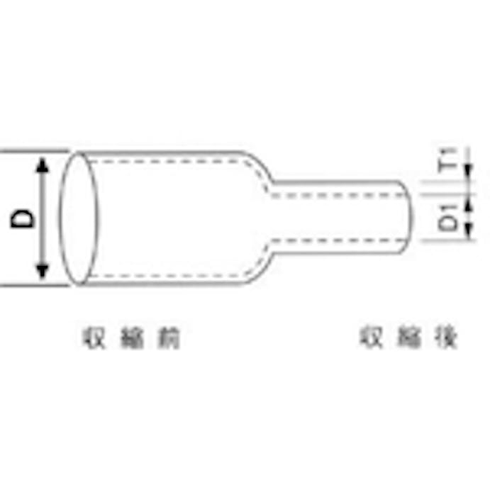 【CAINZ-DASH】トラスコ中山 耐熱１５０℃収縮チューブ　収縮前内径３．２ｍｍ　長さ１ｍ　１０本入り　黒 HR150-3.2BK【別送品】