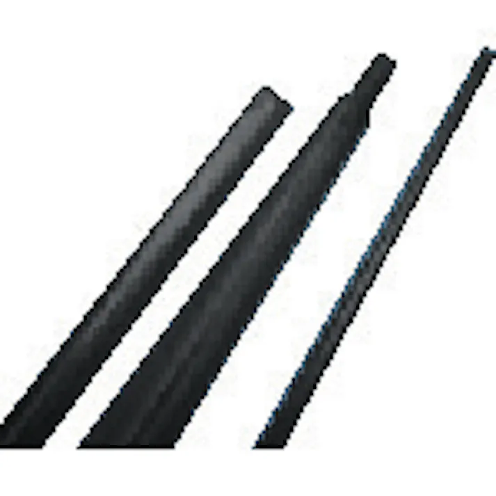 【CAINZ-DASH】トラスコ中山 耐熱150℃収縮チューブ 収縮前内径6.4mm 長さ1m 10本入り 黒 HR150-6.4BK【別送品】