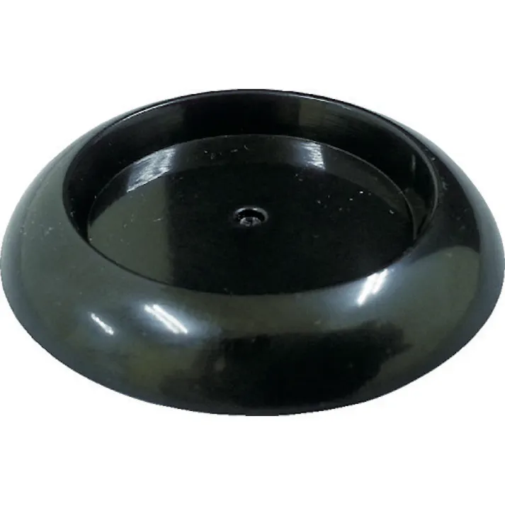 【CAINZ-DASH】トラスコ中山 キャスタ-用受け皿 ゴム付 71.5MM 黒 12個入 TUR715-BK-12【別送品】