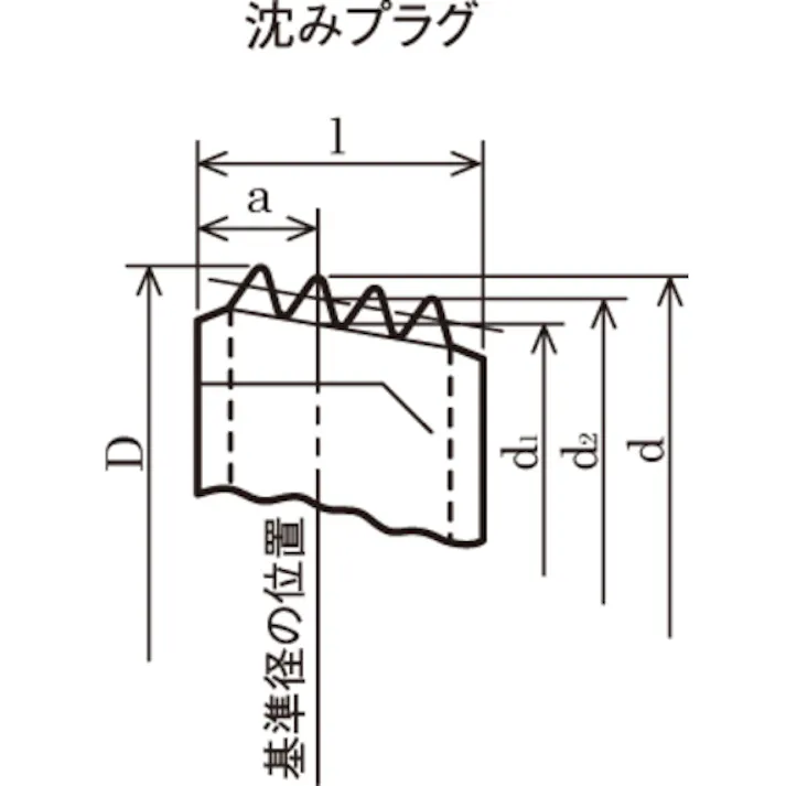 【CAINZ-DASH】トラスコ中山 テーパー沈みプラグ SP2(スチール) 黒染め PT1/2 6個入 Y1082-0112【別送品】