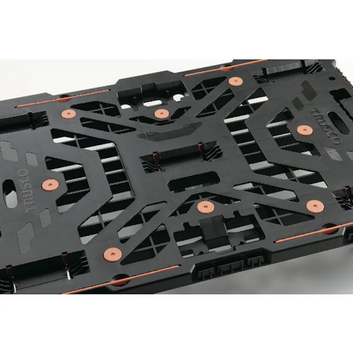 【CAINZ-DASH】トラスコ中山 連結式樹脂製平台車 ビートル 900X600 自在3輪 BT900J3-E100【別送品】