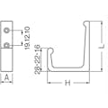 【CAINZ-DASH】トラスコ中山 アルミＬ型フック　４５ｍｍ　白 AH45-W【別送品】