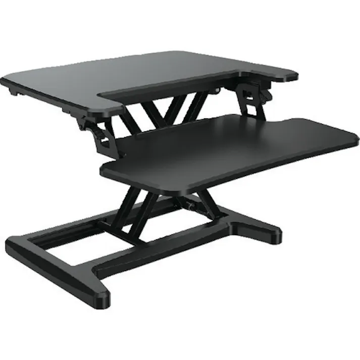 【CAINZ-DASH】トラスコ中山 ガス圧式卓上PCデスク アルコーヴ 黒 550X415 キーボード置き付 TMT107SS-BK【別送品】