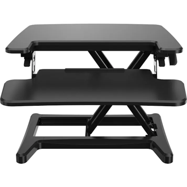 【CAINZ-DASH】トラスコ中山 ガス圧式卓上PCデスク アルコーヴ 黒 550X415 キーボード置き付 TMT107SS-BK【別送品】