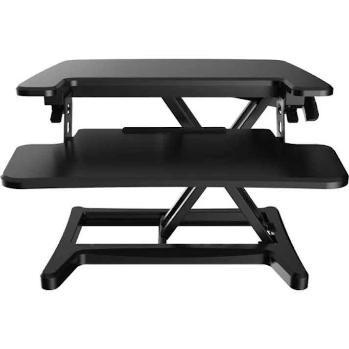 【CAINZ-DASH】トラスコ中山 ガス圧式卓上PCデスク アルコーヴ 黒 550X415 キーボード置き付 TMT107SS-BK【別送品】