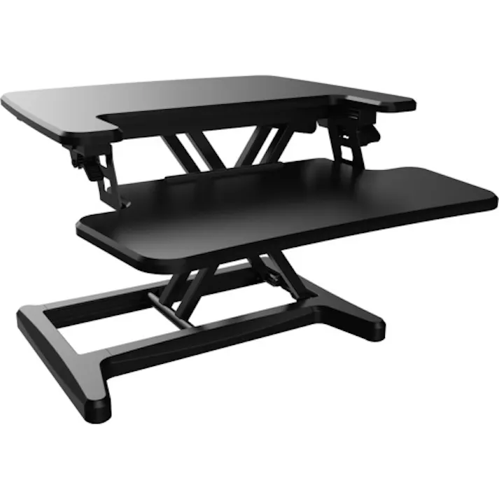 【CAINZ-DASH】トラスコ中山 ガス圧式卓上PCデスク アルコーヴ 黒 550X415 キーボード置き付 TMT107SS-BK【別送品】