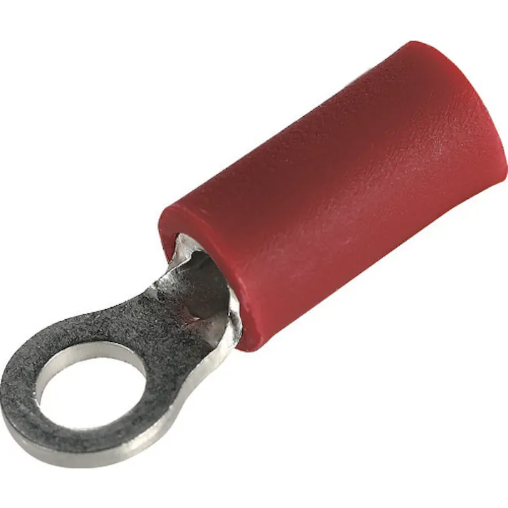 【CAINZ-DASH】トラスコ中山 絶縁被覆付圧着端子 ストレート形 丸形(100個入) T-RAV1.25-4-R【別送品】