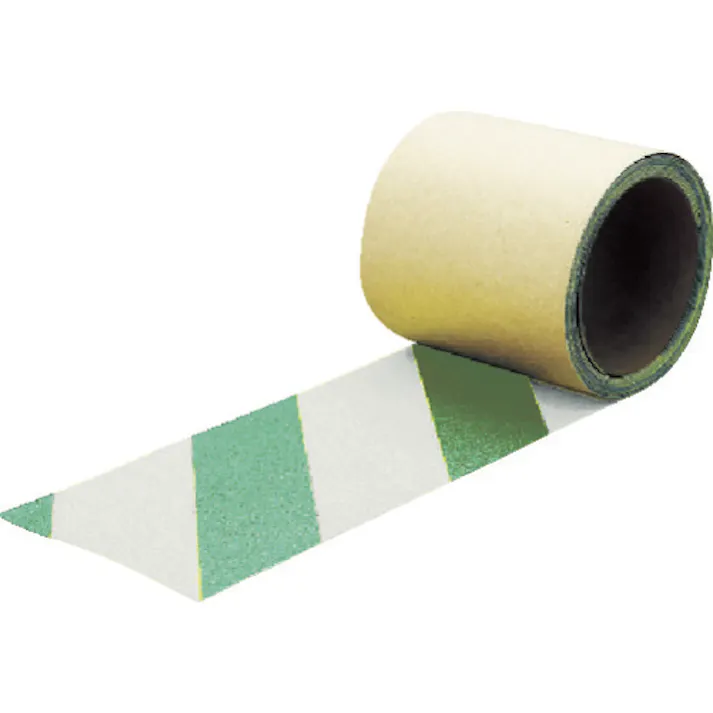 【CAINZ-DASH】トラスコ中山 蛍光ノンスリップテープ 屋外用 50mmX10m グリーン・ホワイト TKNS-5010-GW【別送品】