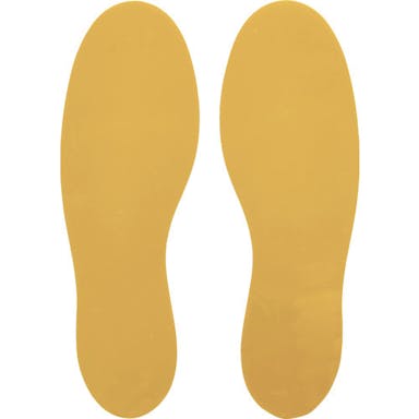 【CAINZ-DASH】耐久フロアサイン足型　黄　２枚（１シート）【別送品】