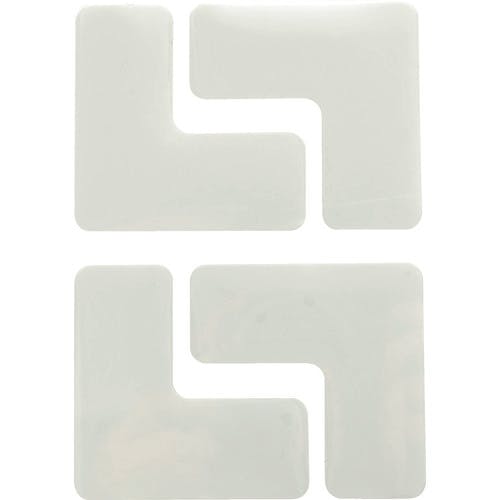 【CAINZ-DASH】トラスコ中山 耐久フロアサインズＬ型　Ｓサイズ　白４枚（１シート） DFSL-S-W【別送品】