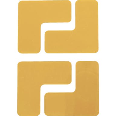 【CAINZ-DASH】トラスコ中山 耐久フロアサインズＬ型　Ｓサイズ　黄４枚（１シート） DFSL-S-Y【別送品】